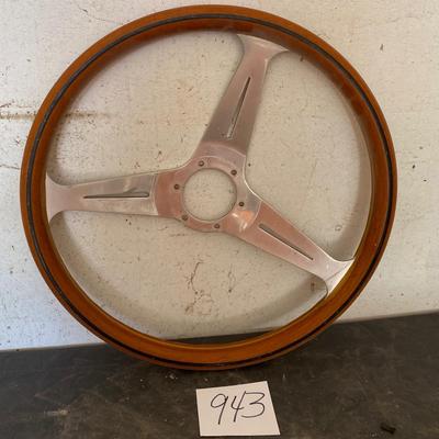 Vintage Wooden Steering Wheel