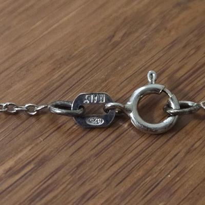 18" Sterling Silver Necklace with Swarovski Crystal Pendants