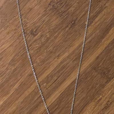18" Sterling Silver Necklace with Swarovski Crystal Pendants