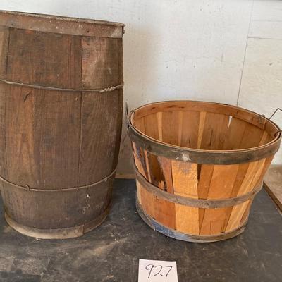 Vintage Barrel and Basket