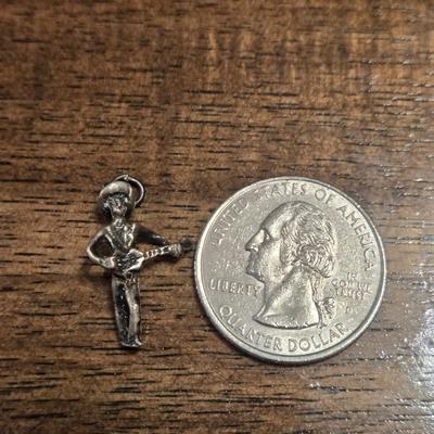 Sterling Silver Mariachi Player Pendant