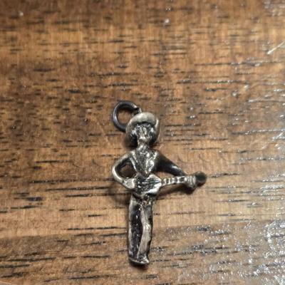 Sterling Silver Mariachi Player Pendant