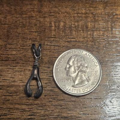 Sterling Silver Swivel Wishbone Pendant #2