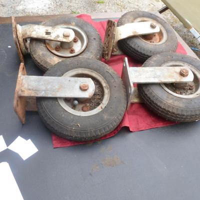 Set of Four Scaffold Wheels- 8" in Diameter