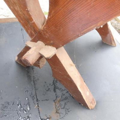 Antique Wooden Victorian Church Chair