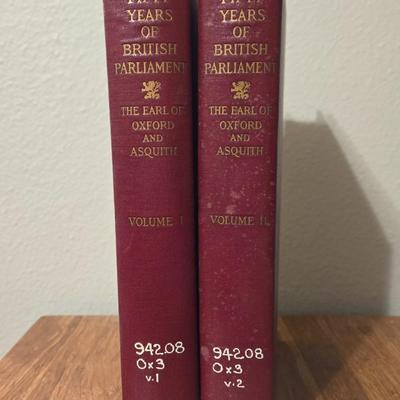 Antique Books - 'Fifty Years of British Parliament' Vol. 1 & 2