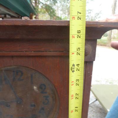 Wood Case Edwardian Pendulum Clock