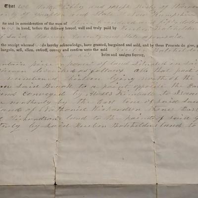 Antique 1859 Document - Antique Ephemera