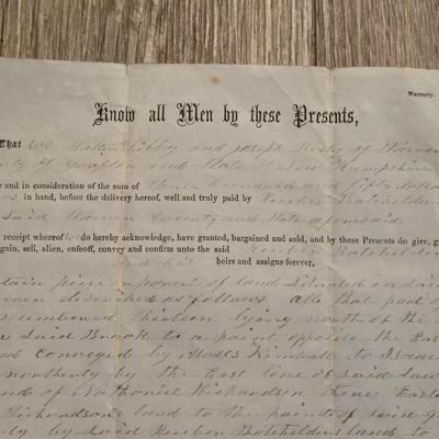 Antique 1859 Document - Antique Ephemera