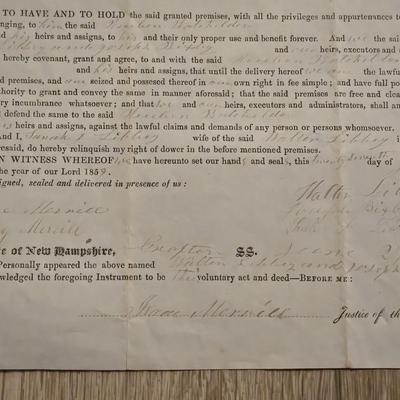 Antique 1859 Document - Antique Ephemera