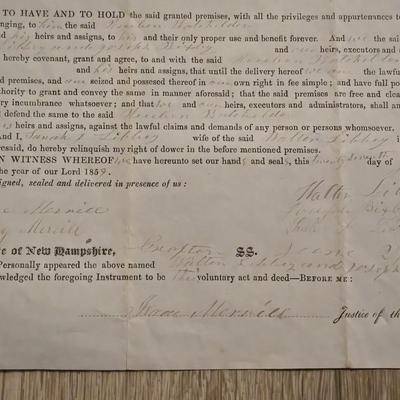 Antique 1859 Document - Antique Ephemera