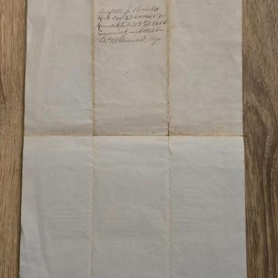 Antique 1859 Document - Antique Ephemera