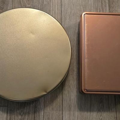 Copper Colored Metal Tins