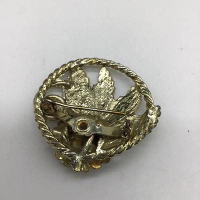 Leaf and flower pin