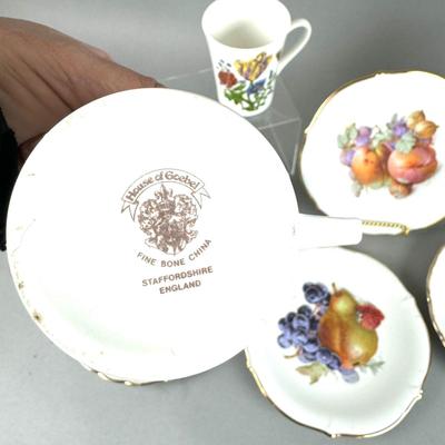 K251 Porcelain Fruit Dish Lot- House of Goebel, Royal Worcester and more