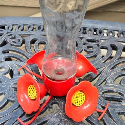 Glass & Plastic Hummingbird Feeder