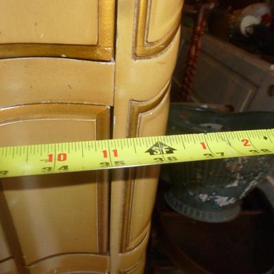 French Provincial Tallboy Dresser with Glass Top- Approx 57" Tall