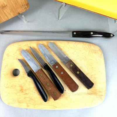 K311 Vietri Dish with Henkel and Cutco Knives , Cutting Board