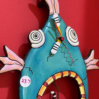 Folk Art Pair of Fish Decor