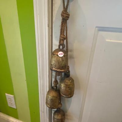 Rustic Wood Bells with Rope Lot Two