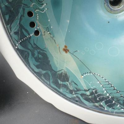 Pair of Hand Painted Sinks by NC Artist Gordon Batten- Signed and Dated 1994