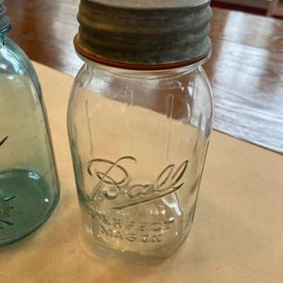 Trio of Ball Mason Jars Lot One