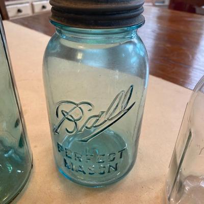 Trio of Ball Mason Jars Lot One