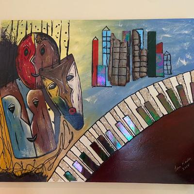 Unframed Original Tom Roddy Abstract Oil on Canvas Painting
