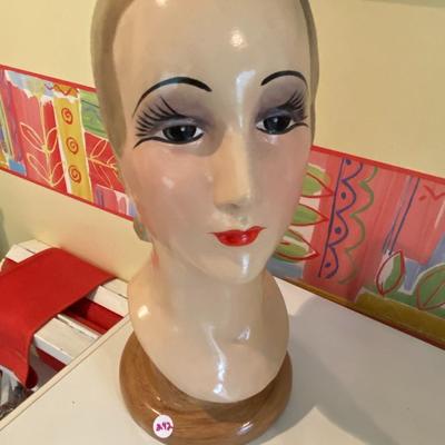 Vintage Katherine’s Collection Head Mannequin Art Deco Style Ceramic Bust