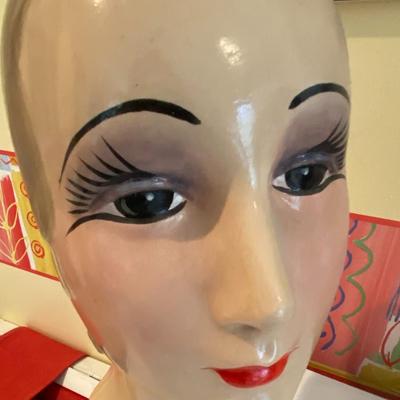 Vintage Katherine’s Collection Head Mannequin Art Deco Style Ceramic Bust