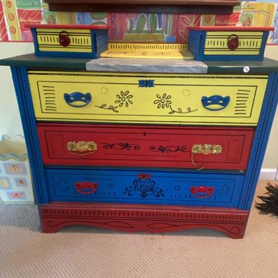 Folk Art Refurbished Dresser