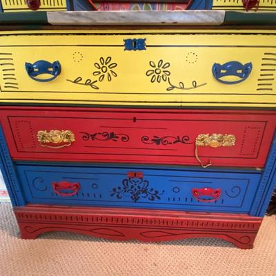 Folk Art Refurbished Dresser