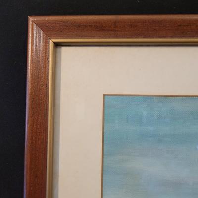 Signed and Framed Cattail Painting (D-CE)