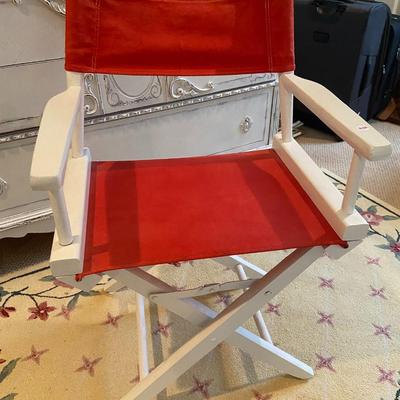 Pair of Red and White Director's Chair
