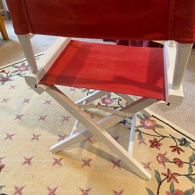 Pair of Red and White Director's Chair