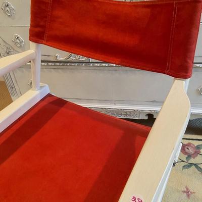 Pair of Red and White Director's Chair