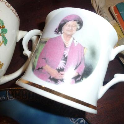 British Royal Family Commemorative Cups and Plates- Five Pieces