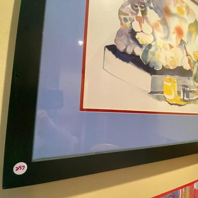 Framed "Picattsoo Parrot" Watercolor Painting, Signed "Nedo Beck"