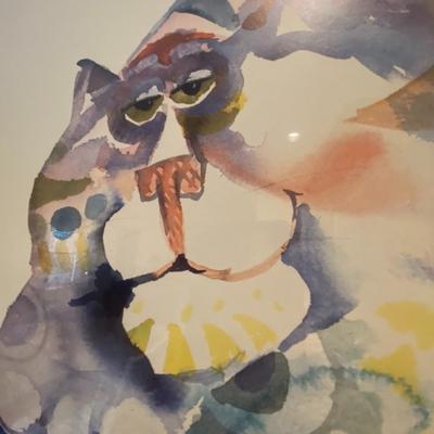 Framed "Picattsoo Parrot" Watercolor Painting, Signed "Nedo Beck"