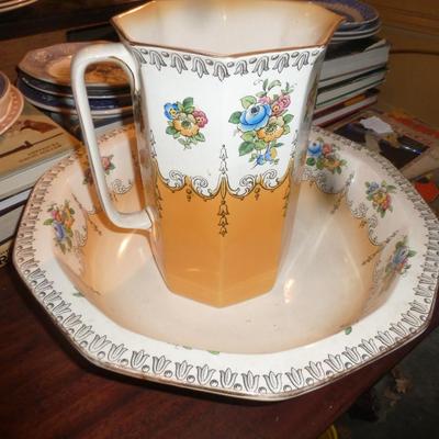 Pitcher with Matching Bowl