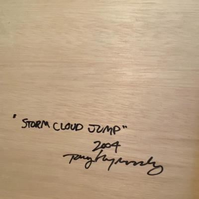 Framed "Storm Cloud Jump" Folk Art Carving, Signed and Dated