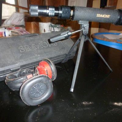 Ear Protectors and Simmons Sighting Scope Model 41200