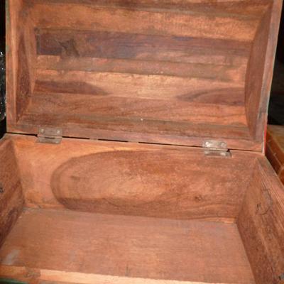 Vintage Painted Wooden Storage Box