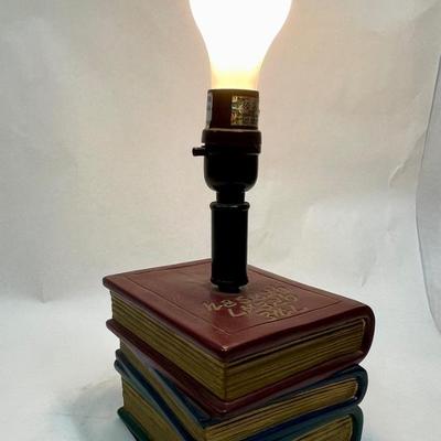 Night Table Lamp - Stack of Books Base