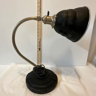 Vintage 60's Industrial MCM Metal Gooseneck Lamp