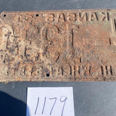 1951 Kansas License Plate