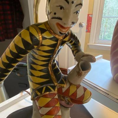 Vintage Art Deco Harlequin Lamp