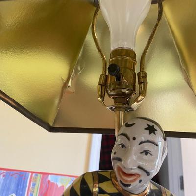 Vintage Art Deco Harlequin Lamp