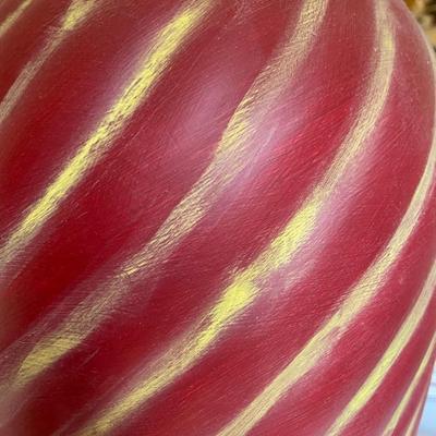 Red Lamp with Swirls