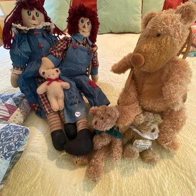 Lot of Collectible Plushies and Display Chairs